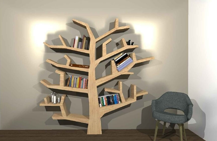Libreria Albero: Libreria in legno di design a forma di albero in vendita a  Cuneo e Torino